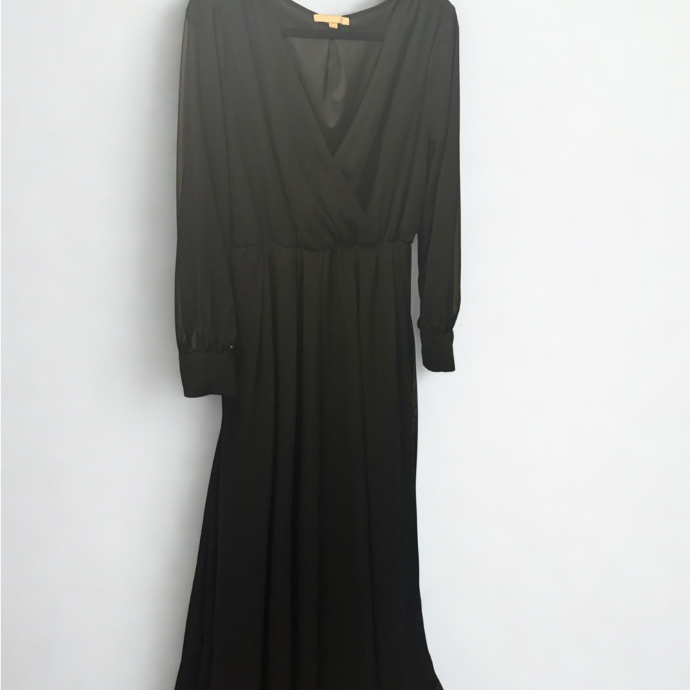 Elegant Black maternity Maxi Dress